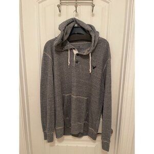 American Eagle Outfitters Classic Fit‎ Hooded Pullover Sweatshirt L Gray
